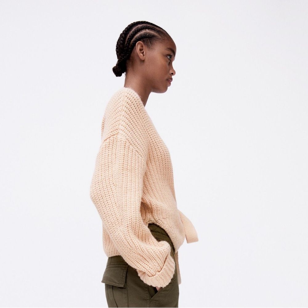 ZARA TIED WRAP CARDIGAN - Picture 8 of 9